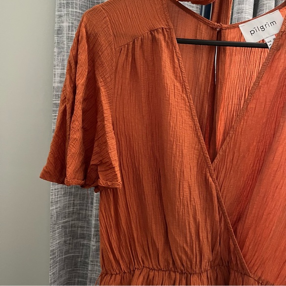 Pilgrim Burnt Orange Dress Size 10 like new - Picture 8 of 8